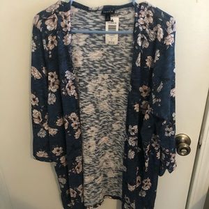 Blue Floral Cardigan